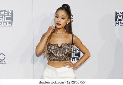 singer-actress Ariana Grande at the 2016 American Music Awards held at the Microsoft Theater in Los Angeles, USA on November 20, 2016.