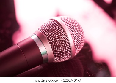 Singers concert stage hand held microphone for singing and presentations or voiceovers.
