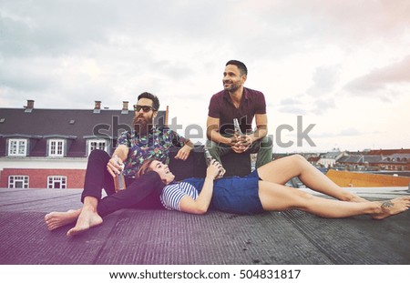 Similar – Image, Stock Photo Sunset Relaxation