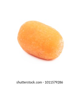 Single Baby Carrot Isolated Over The White Background