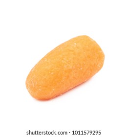 Single Baby Carrot Isolated Over The White Background