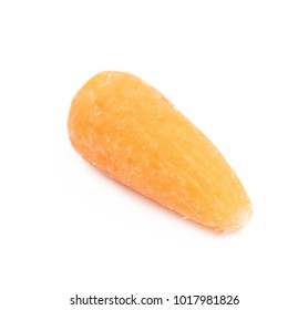 Single Baby Carrot Isolated Over The White Background