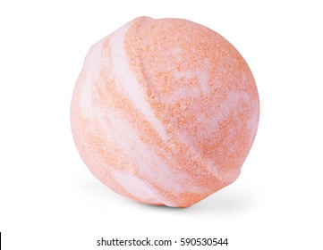 Single Bath Bomb, Isolated On The White