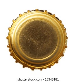 Single beer cork isolated over white background