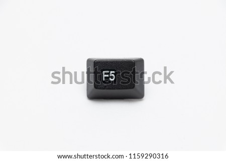 Single black keys of keyboard with different letters