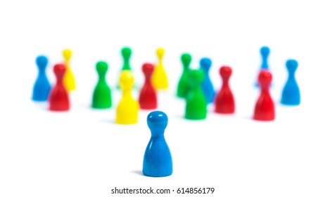 Single Board Game Figure Standing Front Stock Photo 614856179 