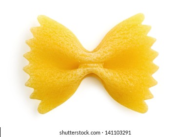 single bow tie pasta isolated on white background - Powered by Shutterstock