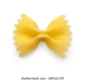 single bow tie pasta isolated on white background, with clipping path - Powered by Shutterstock