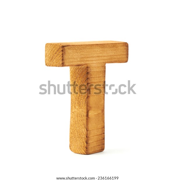 Single Capital Block Wooden Letter T Stock Photo Edit Now 236166199