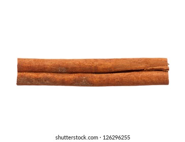 Single Cinnamon Stick Isolated On White Background