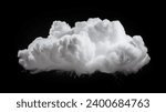 Single cloud in air, isolated on black background. Fog, white clouds or haze For designs isolated on black background. Abstract cloud. Cloud or dust isolated on black, abstract cloud.