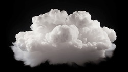 Single Cloud In Air, Isolated On Black Background. Fog, White Clouds Or Haze For Designs Isolated On Black Background. Abstract Cloud. Cloud Or Dust Isolated On Black, Abstract Cloud.