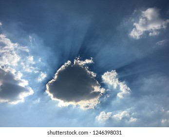 Single cloud blocking the sun