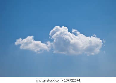 Single Cloud In Blue Sky