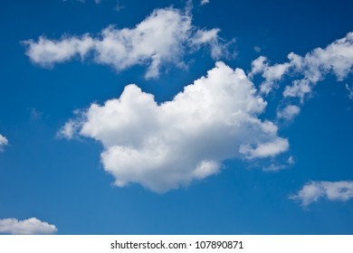 Single Cloud In Blue Sky