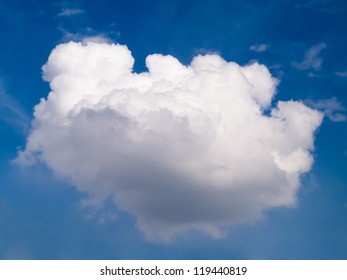 Single Cloud In Blue Sky