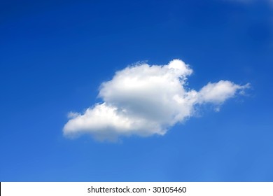 Single Cloud In Blue Sky