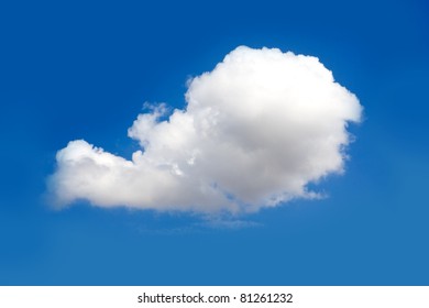 Single Cloud In Blue Sky