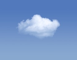 Single cloud at the blue sky with copy space, a Nature Photo by rangizzz