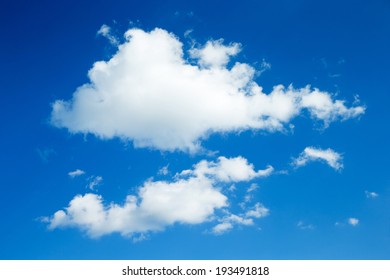 Single Cloud On Blue Sky