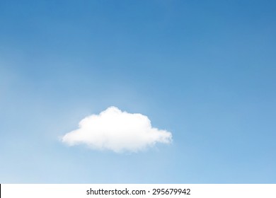 Single Cloud On Sky Background
