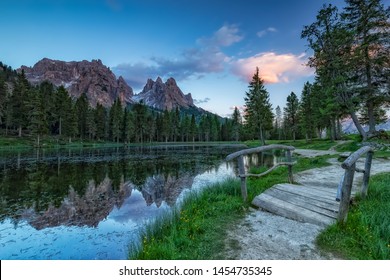 Single Cloud Sunset At Lago D'Antorno 