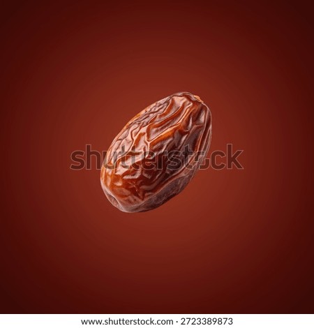 Single date floating on coloring background