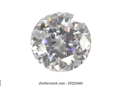 Single Diamond Isolated On White