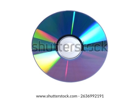 Single disc cd dvd isolated on white bacground
