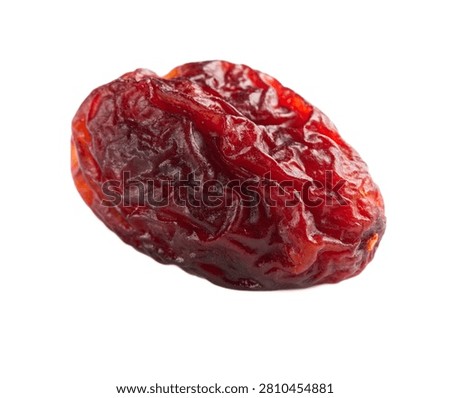 A Single Dried Cranapple Piece Full Body Isolate Isolated On White Background