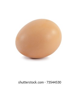 Single egg isolated on white
