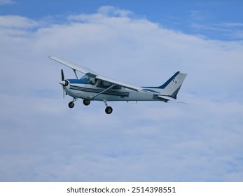 single engine aircraft in flight