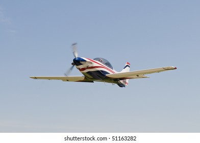 Single engine airplane in flight