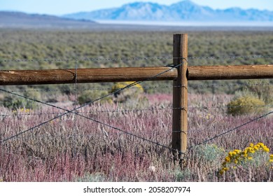 A Single Fencepost In The Great Salt Lake Desert 