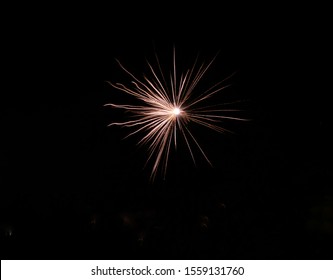 Single Firework At Point Of Exploding 