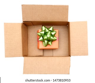 A Single Gift Box In Carton Box Top Down