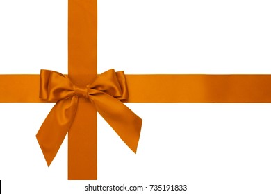 orange gift ribbon