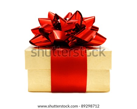 Similar – Image, Stock Photo gift box and gold horse pattern composition. holiday background