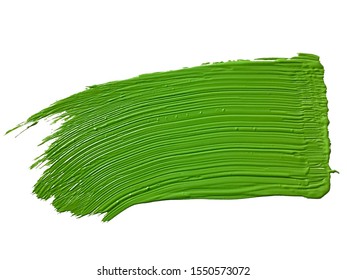 Green Paint Brush Strokes On White Stock Photo 1420963520 | Shutterstock