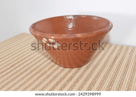 single handmade mexican clay pottery