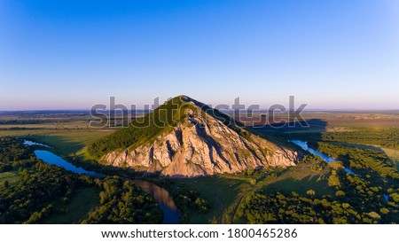 Single hill in the Republic of Bashkortostan, Russia.