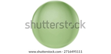 Single Isolated Green Translucent Smooth Sphere or Gel Capsule on White Background Minimalist Abstract 3D Render. 