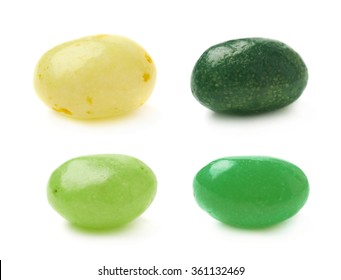 Single Jelly Bean Candy Isolated