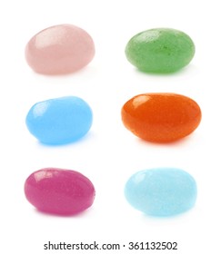 Single Jelly Bean Candy Isolated