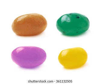 Single Jelly Bean Candy Isolated