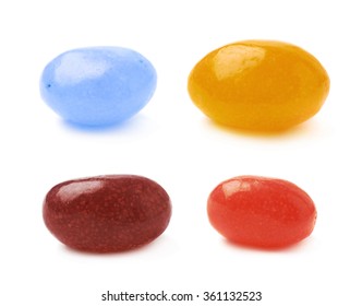 Single Jelly Bean Candy Isolated