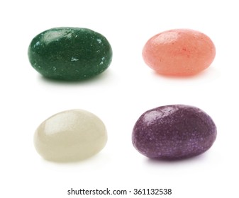 Single Jelly Bean Candy Isolated