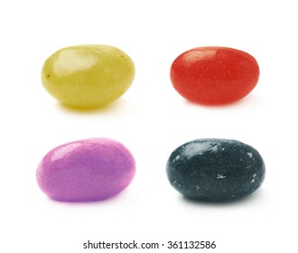 Single Jelly Bean Candy Isolated