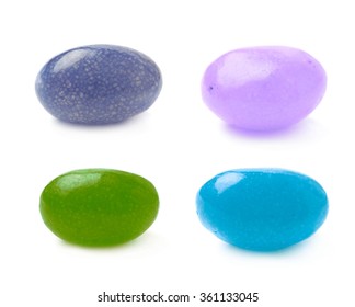 Single Jelly Bean Candy Isolated