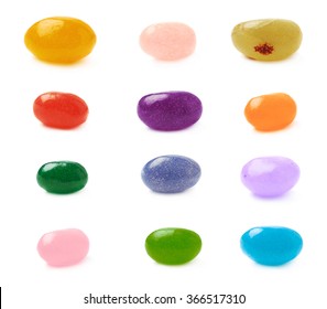 Single Jelly Bean Candy Isolated